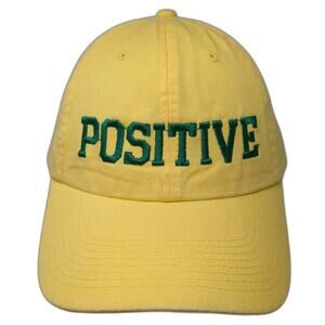 Fahrenheit Positive Embroidered Baseball Cap Yellow Green OS Adjustable Hat